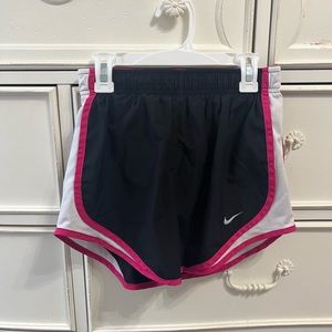 Black and pink nike shorts
